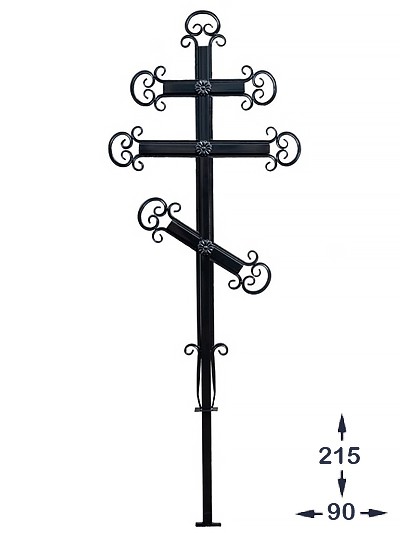 Крест кованый металлический КМ-1 - Фото 1 | Компания «Венок»