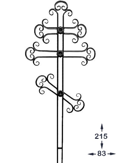 Крест кованый металлический КМ-2 - Фото 1 | Компания «Венок»