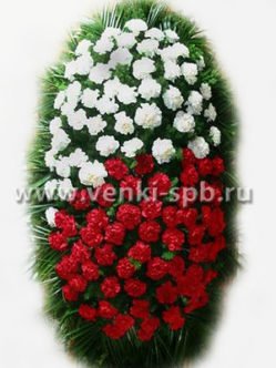 Венок на похороны из живых цветов