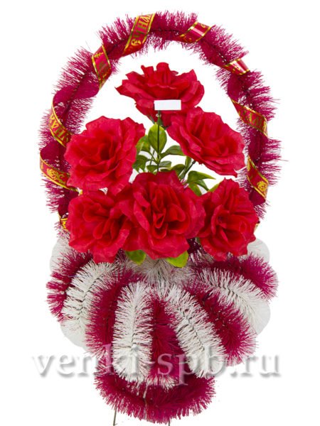 Ритуальная корзина Аннушка Цветная - Фото 1 | Компания «Венок»