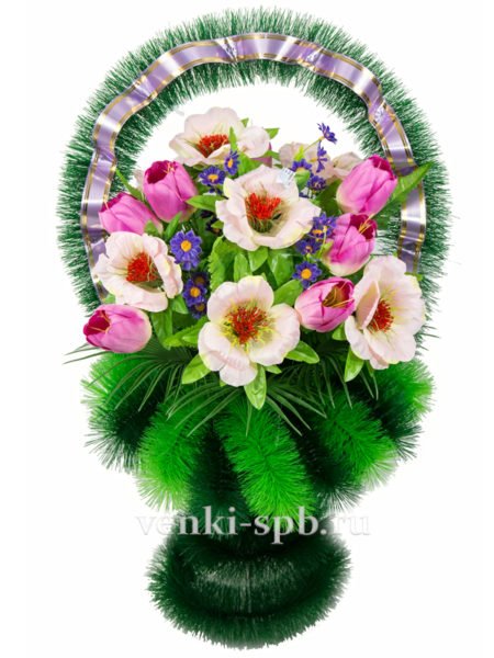 Ритуальная корзина Ваза мини “Весна” - Фото 2 | Компания «Венок»