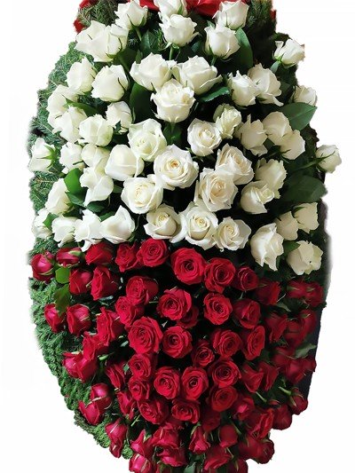 Венок из живых цветов Роял-2 150 см