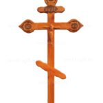 Купить сосновый крест на могилу фигурный с орнаментом КС-17 светлый спб