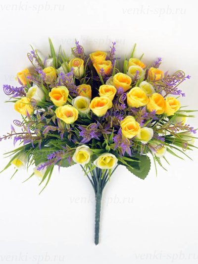 Букет бутонов роз Биднел 36 соцветий — желтый - Фото 2 | Компания «Венок»