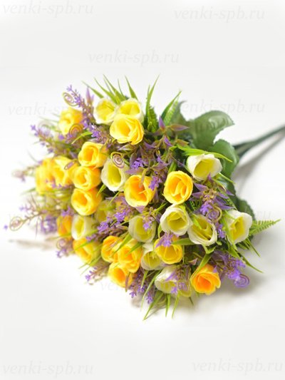 Букет бутонов роз Биднел 36 соцветий — желтый - Фото 1 | Компания «Венок»
