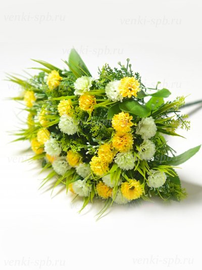 Букет гвоздики Винчкомб 36 соцветий — желтый - Фото 1 | Компания «Венок»
