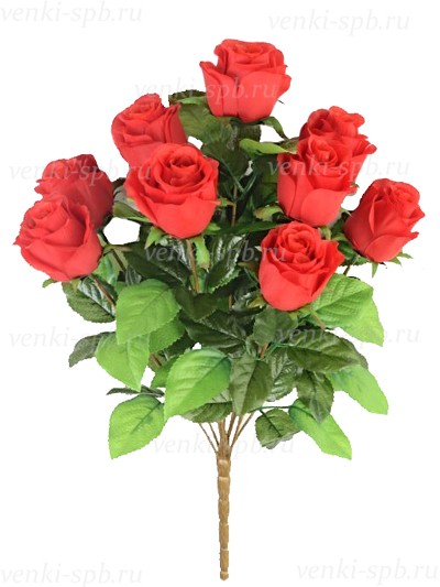Букет бутонов роз ТРЕНТ- красный - Фото 2 | Компания «Венок»