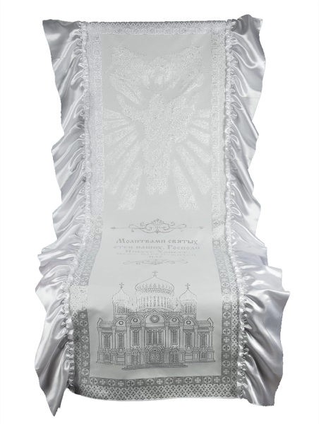 Комплект в гроб ВОЗНЕСЕНИЕ серебро - Фото 1 | Компания «Венок»