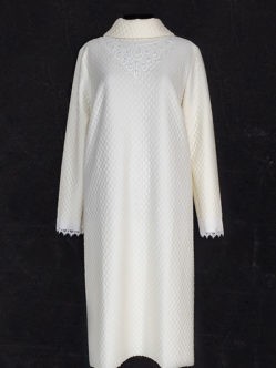 Ритуальная одежда платье из капитония 5144 молочного цвета