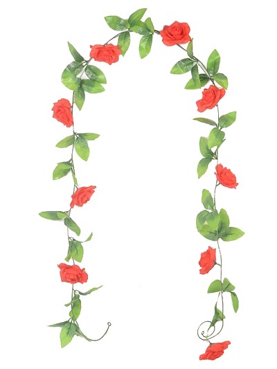 Гирлянда лиана с розами 9 голов — красная - Фото 1 | Компания «Венок»