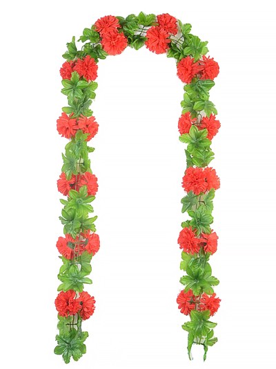 Гирлянда лиана с гвоздикой на цепочке 24 головы — красная - Фото 1 | Компания «Венок»