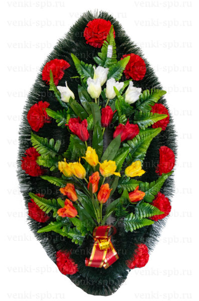Ритуальный венок Тюльпаны 3 - Фото 2 | Компания «Венок»