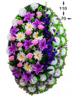 Ритуальный венок из искусственных цветов купить онлайн