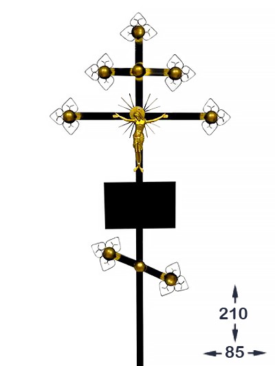 Крест металлический православный М5 - Фото 1 | Компания «Венок»