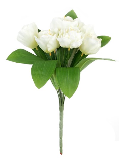 ДАНИЭЛЬ Букет тюльпанов 7 голов — белый - Фото 1 | Компания «Венок»
