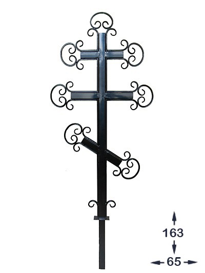 Крест кованый металлический КМ-1 (мини) - Фото 1 | Компания «Венок»