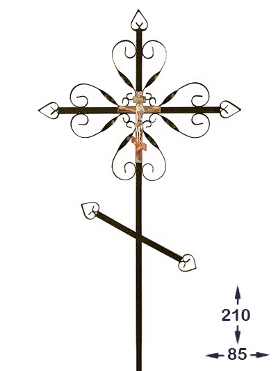 Крест кованый металлический М-32 - Фото 1 | Компания «Венок»