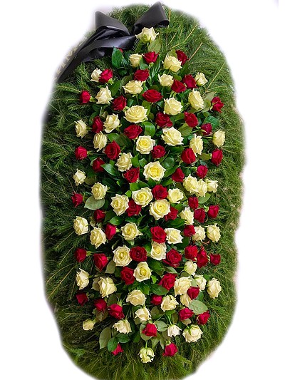 Венок из живых цветов Апполон - Фото 1 | Компания «Венок»