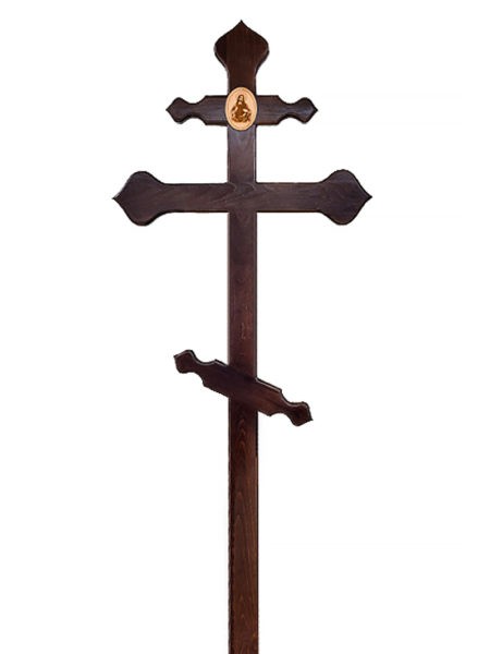 Крест деревянный православный КС-210 (с иконой) - Фото 2 | Компания «Венок»