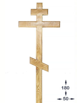 Купить крест на кладбище из дуба высотой 180 см