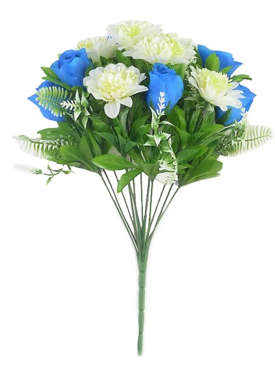 Стритли Букет смешанный роза + георгин голубой - Фото 2 | Компания «Венок»