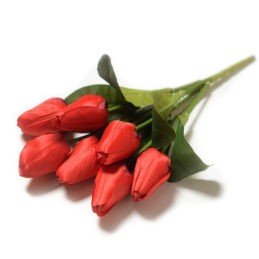 Букет тюльпанов Лутон на похороны - малиновый