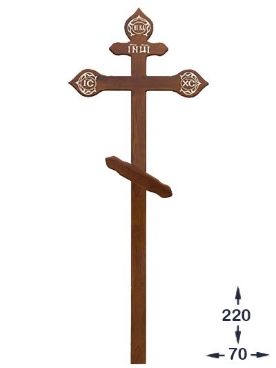 Крест дубовый православный КДД-08 - Фото 1 | Компания «Венок»