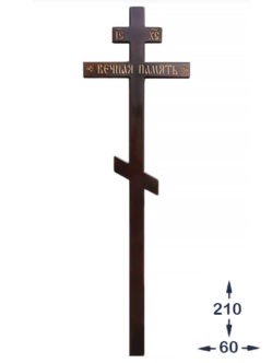 Темный деревянный крест из сосны КДС-34 купить с доставкой в спб
