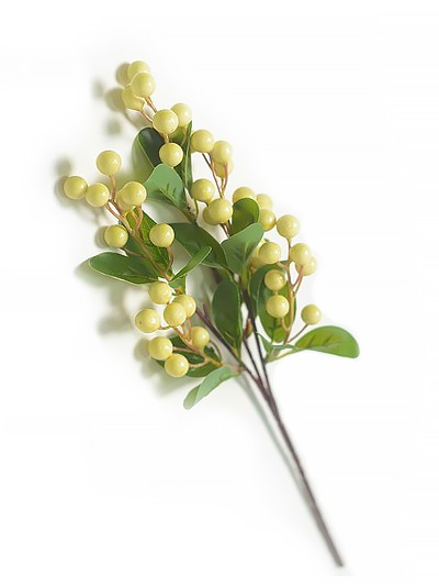 ЭЛНВИК Ветка ягод в букете 6 голов – белая - Фото 1 | Компания «Венок»