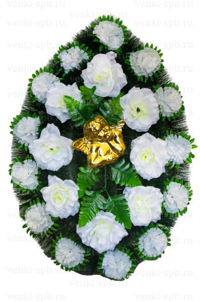 Ритуальный венок С ангелом - Фото 2 | Компания «Венок»